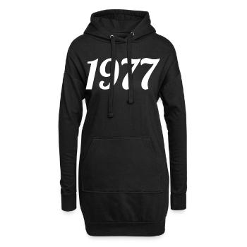 1977 Vintage 1977 Anniversaire Rétro 1977 Cadeau - Sweat-shirt à capuche long Femme - noir - Devant