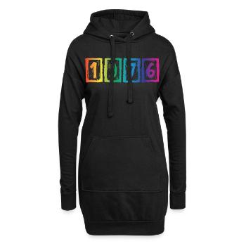 Vintage 1976 - Hoodie-Kleid - Schwarz - Vorne