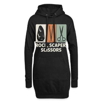 Pierre, Scaper, Ciseaux | Humour aquascaping - Sweat-shirt à capuche long Femme - noir - Devant