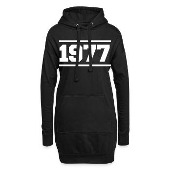 1977 Cadeau rétro 1977 original 1977 - Sweat-shirt à capuche long Femme - noir - Devant
