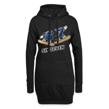 6 7 Six Seven Snowboard Meme - Sweat-shirt à capuche long Femme - noir - Devant