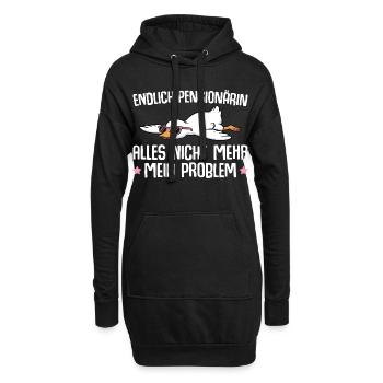 Oie retraitée avec lunettes de soleil - Pension - Sweat-shirt à capuche long Femme - noir - Devant