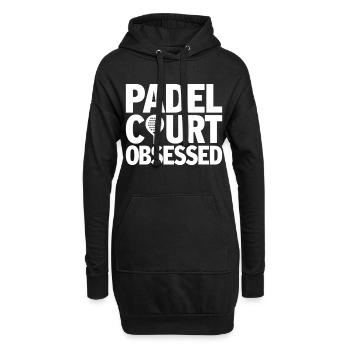 Padel Court Obsessed Leidenschaft für Sportler - Hoodie-Kleid - Schwarz - Vorne