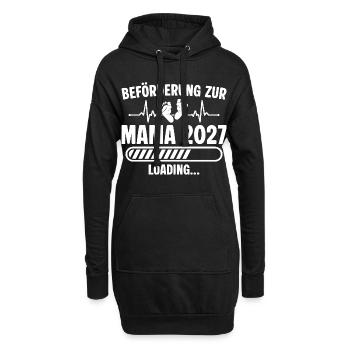 Schwangerschaft Ankündigen Werdende Mama 2027 - Hoodie-Kleid - Schwarz - Vorne