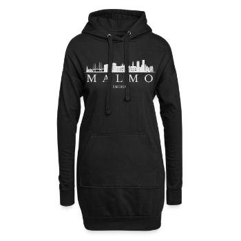 Malmö Skyline, Malmö, Schweden - Hoodie-Kleid - Schwarz - Vorne