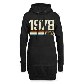 Février 1978 - Février 1978 Anniversaire 1978 - Sweat-shirt à capuche long Femme - noir - Devant