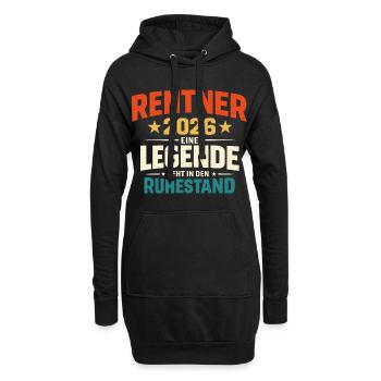 Rentner 2026 Legende Ruhestand Abschiedsgeschenk - Hoodie-Kleid - Schwarz - Vorne