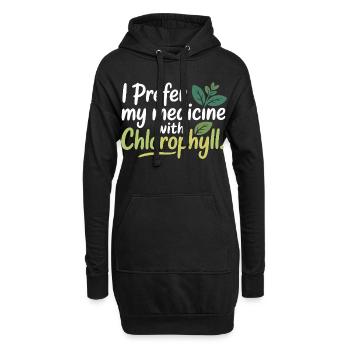 Zertifizierte klinische botanische Pharmakologie-Ausrüstung - Hoodie-Kleid - Schwarz - Vorne