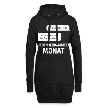 Finanzamt Betritt Den Chat - Hoodie-Kleid - Schwarz - Vorne