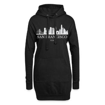San Francisco Skyline, San Francisco USA - Hoodie Dress - black - Front