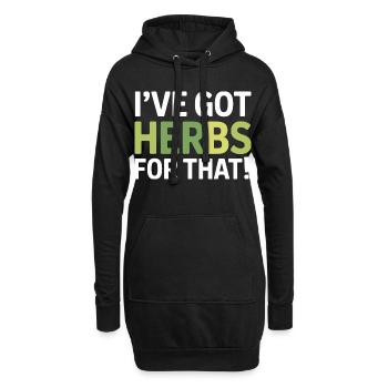Heilpraktiker, ich habe Kräuter für diesen Profi - Hoodie-Kleid - Schwarz - Vorne