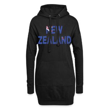 Logo de la Nouvelle-Zélande Drapeau de la Nouvelle-Zélande - Sweat-shirt à capuche long Femme - noir - Devant
