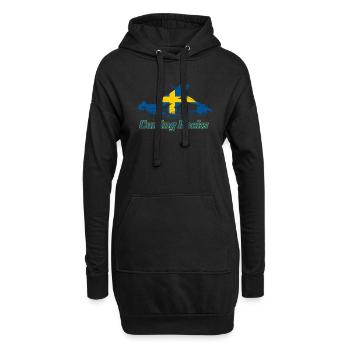 Le curling rocks Suède Fan Merch - Sweat-shirt à capuche long Femme - noir - Devant