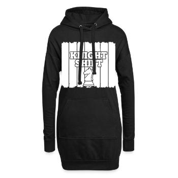 Shift du cavalier d’échecs - Sweat-shirt à capuche long Femme - noir - Devant