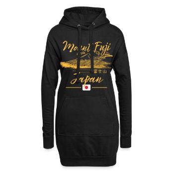 Conception de la mer ensoleillée du mont Fuji - Sweat-shirt à capuche long Femme - noir - Devant