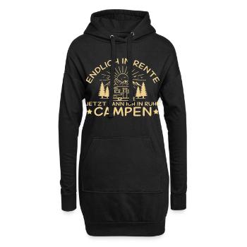 Retraite de la caravane de camping à la retraite - Sweat-shirt à capuche long Femme - noir - Devant