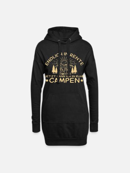Rentner Camping Wohnwagen Ruhestand - Hoodie-Kleid - Schwarz