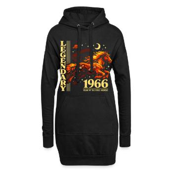 1966 Feuerpferd 60. Geburtstag Jahr des Pferdes - Hoodie-Kleid - Schwarz - Vorne