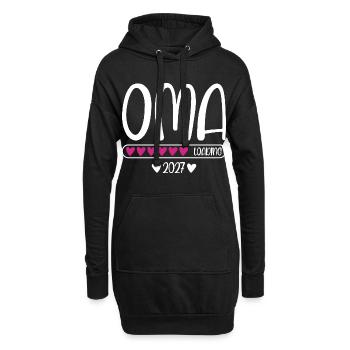 Oma 2027 loading Herzchen Ladebalken - Hoodie-Kleid - Schwarz - Vorne