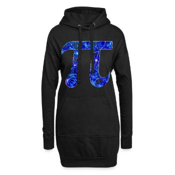 Zahl Pi - 3.14  - Hoodie-Kleid - Schwarz - Vorne