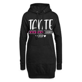 Tante 2027 loading mit Herzchen Ladebalken - Hoodie-Kleid - Schwarz - Vorne