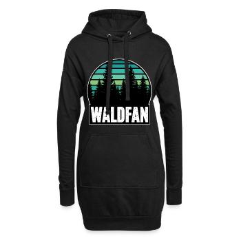 Waldfan - Hoodie-Kleid - Schwarz - Vorne
