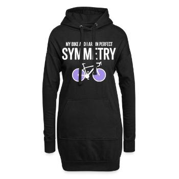 Künstlerischer Zyklus Perfekter Symmetrie-Profi - Hoodie-Kleid - Schwarz - Vorne