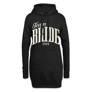 Team Braut Junggesellinnenabschied 2026 JGA Damen - Hoodie-Kleid - Schwarz - Vorne