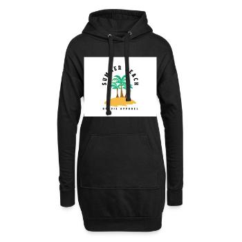 Sommerstrand Palmeninsel Hoodie - Hoodie-Kleid - Schwarz - Vorne