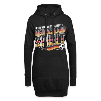 Deutschland Spieltag Fußball Fan Fußball - Hoodie-Kleid - Schwarz - Vorne