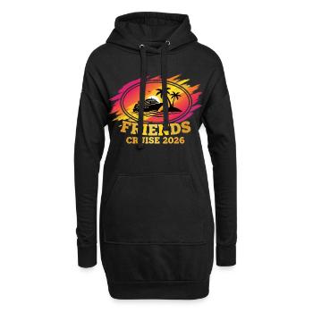 Croisière des Amis 2026 Tour de Groupe - Sweat-shirt à capuche long Femme - noir - Devant
