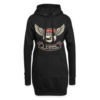 Moto motardière motard Pensioner 2026 Retraité 2026 - Sweat-shirt à capuche long Femme - noir - Devant