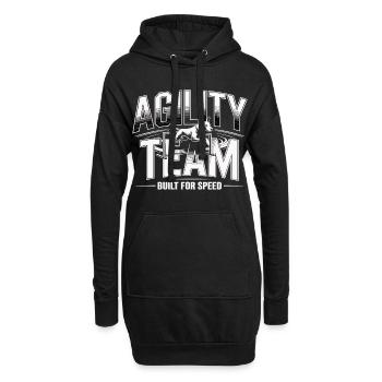 Sports canins d’équipe d’agilité – Conçus pour la vitesse - Sweat-shirt à capuche long Femme - noir - Devant
