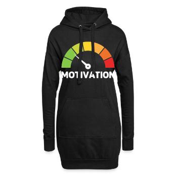 Motivation Anzeige Lustig Akku - Hoodie-Kleid - Schwarz - Vorne
