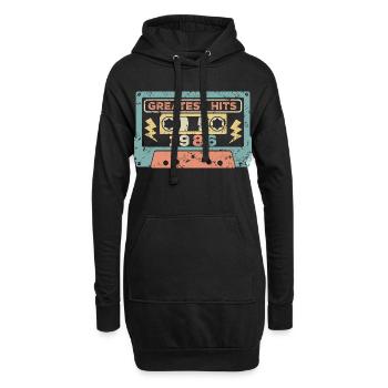 1986 40. Geburtstag - Hoodie-Kleid - Schwarz - Vorne