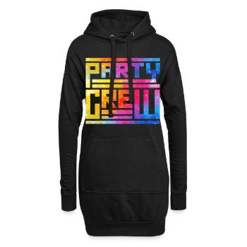 Rainbow Splash Party Schrift - Hoodie-Kleid - Schwarz - Vorne
