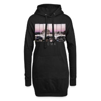Rome Rétro Italie Souvenir Vintage Sunset - Sweat-shirt à capuche long Femme - noir - Devant