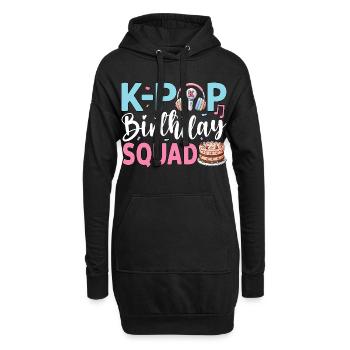 Équipe d’anniversaire K-Pop - Sweat-shirt à capuche long Femme - noir - Devant