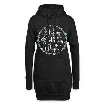 Joyeux anniversaire papa - Sweat-shirt à capuche long Femme - noir - Devant