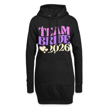 Team Bride 2026 - Hoodie-Kleid - Schwarz - Vorne