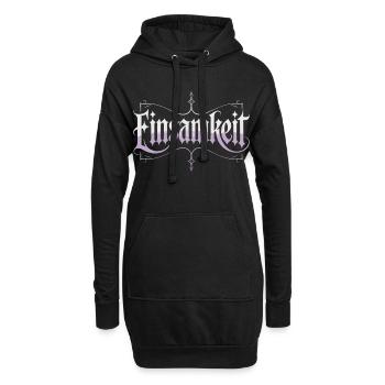 T-shirt en lettres gothiques – Solitude Dark Style - Sweat-shirt à capuche long Femme - noir - Devant