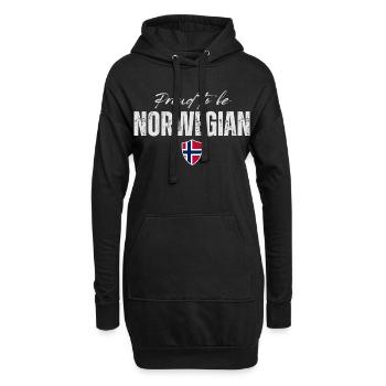 Fier d’être Norvégien, fabriqué en Norvège - Sweat-shirt à capuche long Femme - noir - Devant