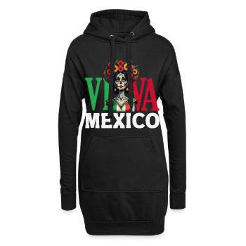 Mexiko Stolz & Heimat Mexikaner Mexico Flagge - Hoodie-Kleid - Schwarz - Vorne