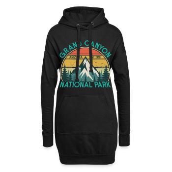 Grand Canyon Arizona Parc national de 1919 - Sweat-shirt à capuche long Femme - noir - Devant