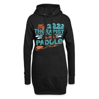 Stand Up Paddle - Hoodie-Kleid - Schwarz - Vorne
