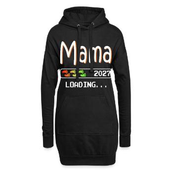 Maman 2027 chargeant grossesse de future mère - Sweat-shirt à capuche long Femme - noir - Devant