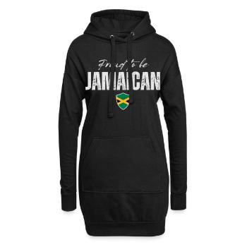 Jamaïcain fier, fabriqué en Jamaïque - Sweat-shirt à capuche long Femme - noir - Devant