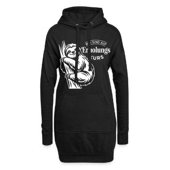 Wir sind auf Erholungskurs – Faultier Relax Design - Hoodie-Kleid - Schwarz - Vorne