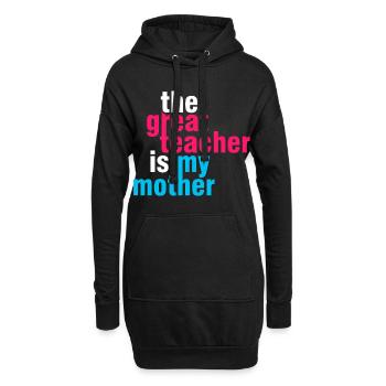 Great Teacher Mom Shirt – Geschenkidee - Hoodie-Kleid - Schwarz - Vorne