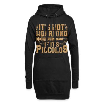Instrument d’orchestre de fanfare de percussion piccolo - Sweat-shirt à capuche long Femme - noir - Devant